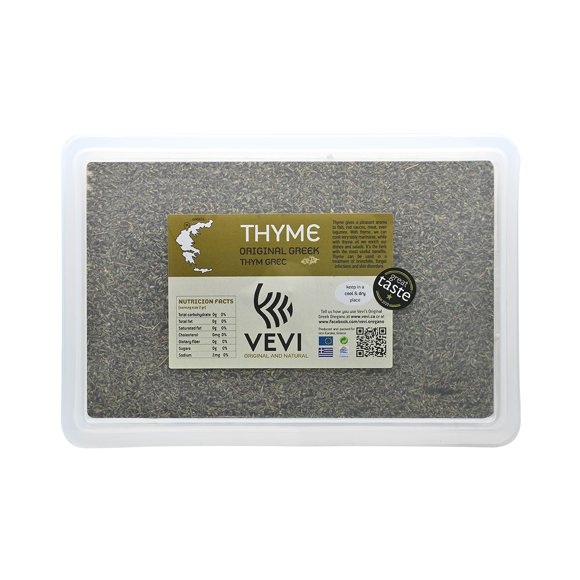 Greek Thyme VEVI – 345g Resealable Plastic Container